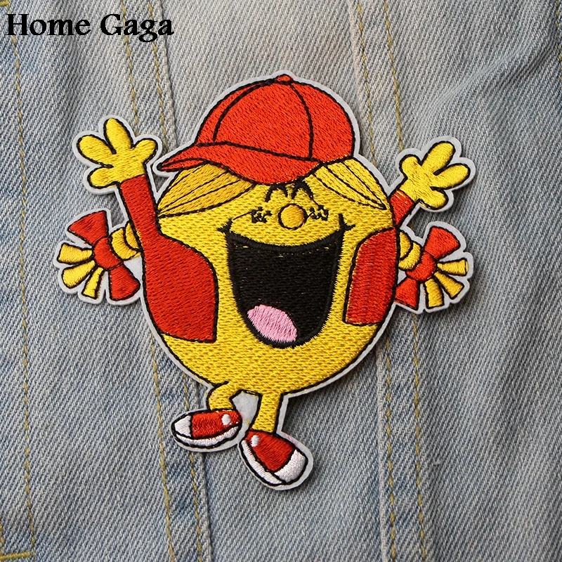 

Homegaga LITTLE MISS Sunshine girl DIY embroideried patches sew iron on clothes backpack home decorations stickers badges D1866