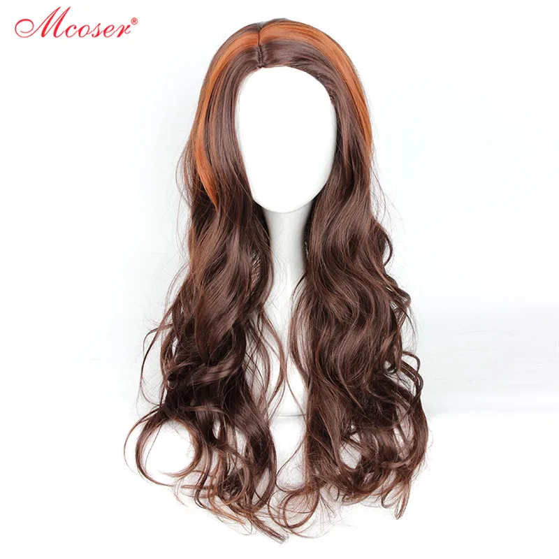Mcoser 50 см Meduim черный синтетический Косплэй парик 100% Высокая Температура Волокно wig-445a