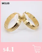 MGUB New design Lightweight stainless steel jewelry gold colors oval Hoop earrings for women LH664