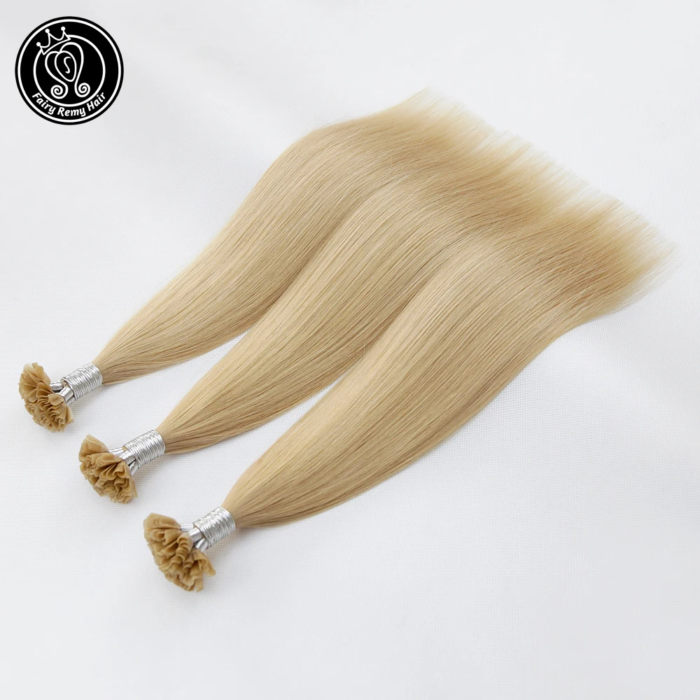Волосы феи Реми 0,8 г/локон 1" 18" u-кончик волосы для наращивания кератин remy волосы для наращивания Цвет#16 золото блонд человеческие волосы для наращивания