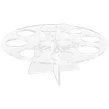 Овальный держатель спонжа для сушки с 8 отверстиями, органайзер, косметическая полка, инструмент(прозрачный