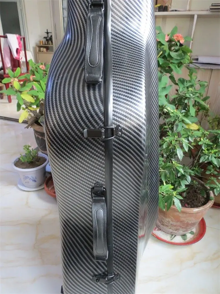 Полноразмерный 4/4 композитный чехол из углеродного волокна виолончель в черном/белом цвете