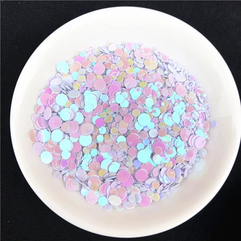 

4000Pcs AB White Color Multi Size 1-4mm Flat Dot Shape PVC loose Sequins Paillettes for Nails Art,wedding Decoration confetti