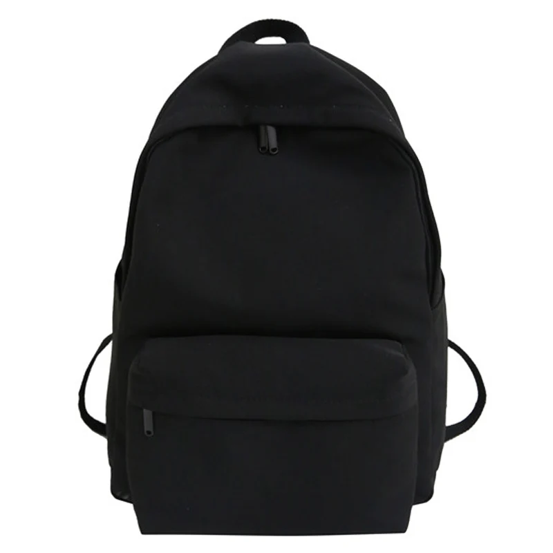 Модный простой дизайн, школьная сумка для девочек, высококачественный прочный нейлоновый школьный рюкзак для женщин, Портативная сумка на плечо, школьные рюкзаки - Цвет: Черный