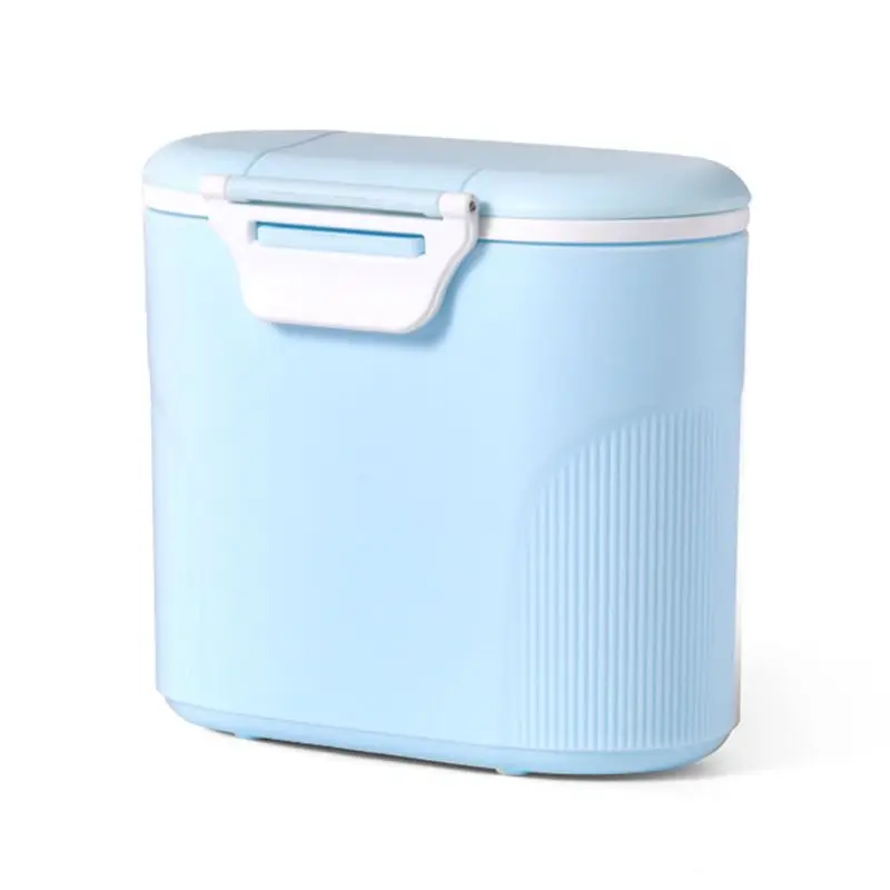 New Baby Milk Powder Box Large Capacity Storage Tank Kids Children Portable Food Container Can - Цвет: Blue L Size