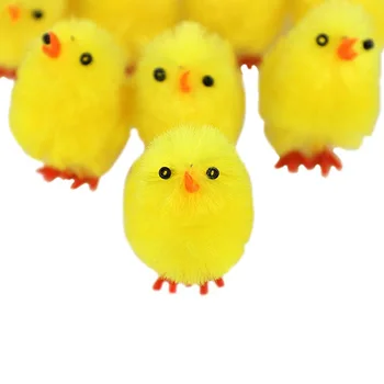 

36Pcs Simulation Easter Chick Mini Artificial Toys Plush Chicken Gift Home Decor DAG-ship