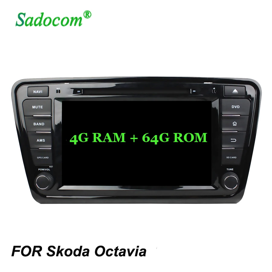 Android 8 0 4G + 64 Гб ROM ядер для Skoda Octavia 2014 2015 2016 LTE автомобильное радио Wifi GPS карта камера