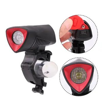 

L2 LED USB Rechargeable Bike Front Light Cycling Bicycle Headlight Handlebar Bycicle Lamp with Built-in Battery