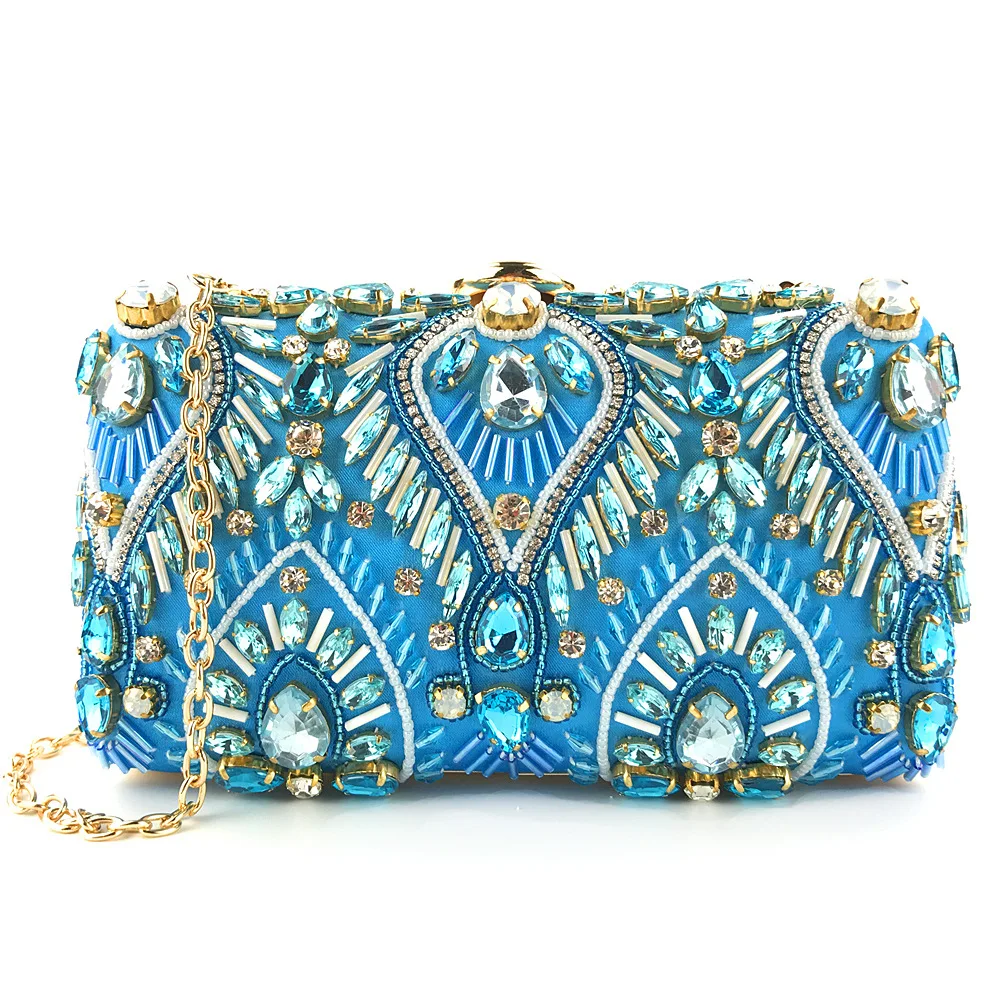 Crystal Evening Bags Chain Shoulder Bag Rhinestone Wedding Purse Female