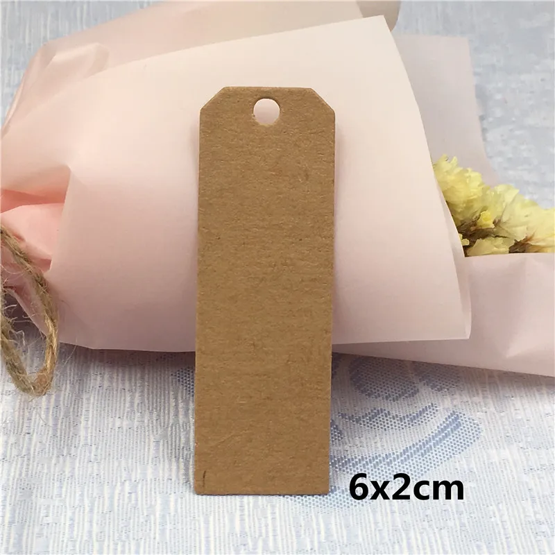 Brown 6x2cm 200 шт./лот различных Размеры простой Стиль закладка для книги из крафт-бумаги Бумага картон для изготовления обложек книг записная книжка записка Mark ярлыки бирки вида аксессуары для книг - Цвет: Brown 6x2cm