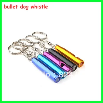 

240pcs/lot Mix Random Color Pet Dog Animal Training Whistle Keychain,Aluminum Bullet Dog Whistle,Pet Accessories,Free Shipping