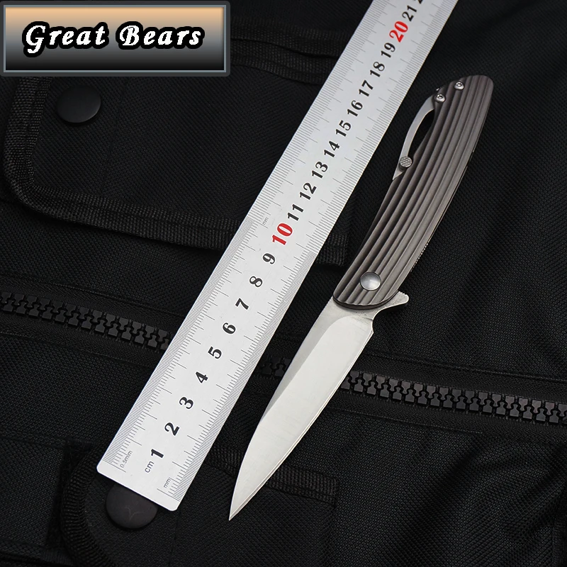 Great Bears Silver Fox Flipper Tactical Knife D2 Blade Folding EDC Gift Knives Outdoor Pocket Camping Tools Survival | Инструменты