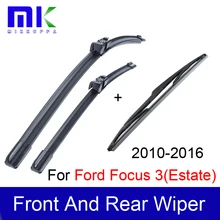 Wiper Blades For Ford Focus 3(Estate) 2010 2011 2012 2013 2014 2015 2016 Silicone Rubber Windshield Wiper Auto Car Accessories