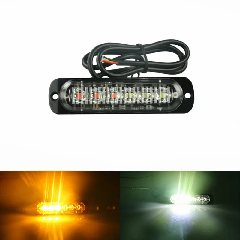 10pcs Blue 6LED Car Truck Flash Lights Emergency Warning Strobe Light