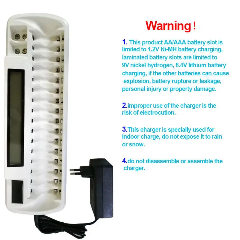 Multipurpose Intelligent Chargers Battery Power Smart LCD 8 bay/16 bay/16+2 slots Batteries Cells Charger For AA AAA Ni-Mh Ni-Cd