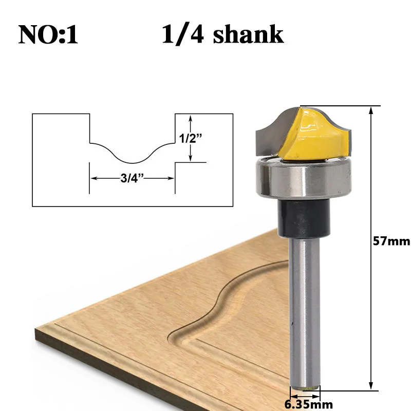 1 шт. 1/" 1/2" 8 мм хвостовик 3/" искусственная панель Ogee паз древесины фрезы карбида вольфрама Инструменты для дерева электроинструменты - Длина режущей кромки: NO 1