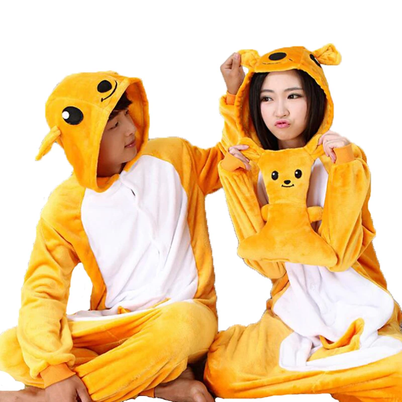 Для взрослых Аниме Kigurumi onesies милый костюм для гольфа кенгуру для женщин животное Пикачу Покемон Onepieces одежда для сна домашняя одежда для