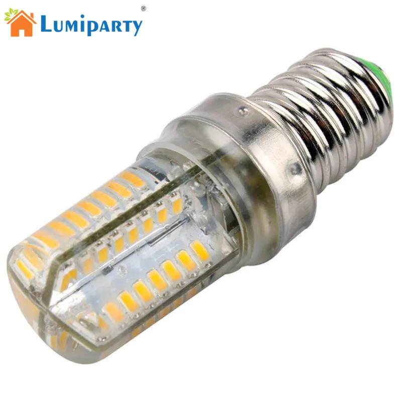 LumiParty SMD 3014 E14 Светодиодная лампа силиконовая 64Led 220В 360 Угол луча без мерцания