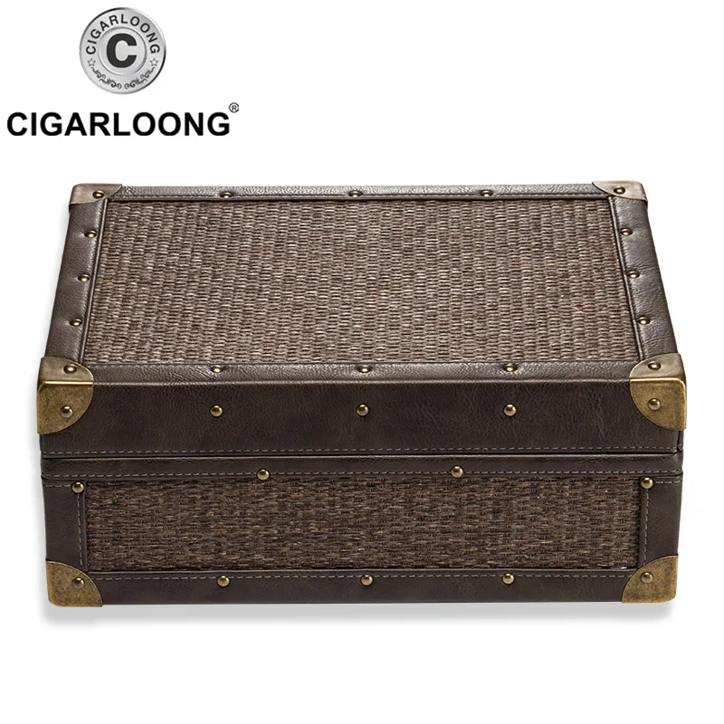 COHIBA портсигар большой емкости Кедр Дерево хьюмидор чехол с увлажнителем