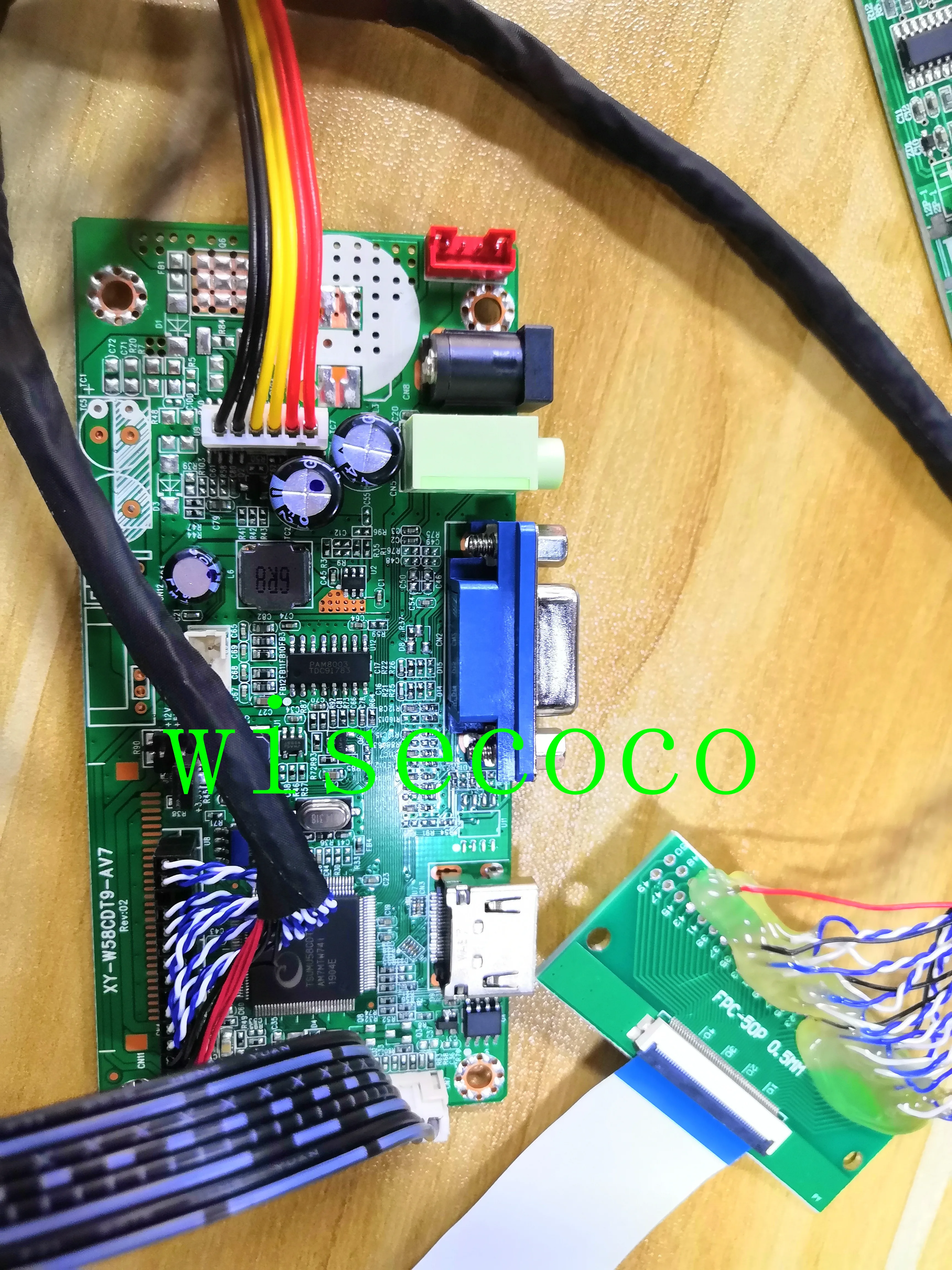 VGA HDMI 50 контактов плата контроллера Поддержка HSD103KPW2-A10 1920*720 ЖК-экран