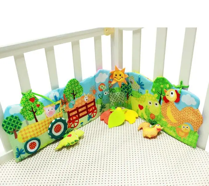 New Baby Plush Toys Rattles Cloth Book Bags Multifunctional Cartoon Farm Animals Cloth Book ruffle Give A Gift 20%Off