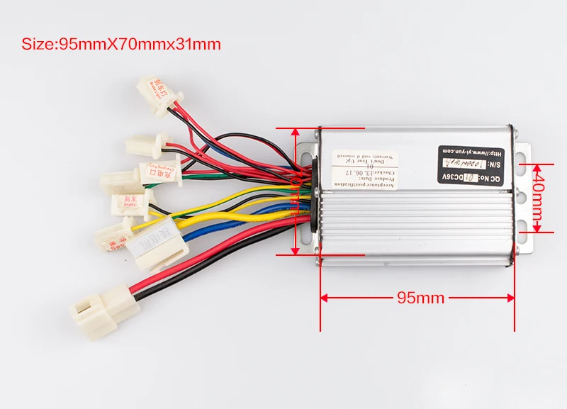 Контроллер щетки двигателя YK33F YIYUN для электрического трицикла велосипеда 36 В 1000