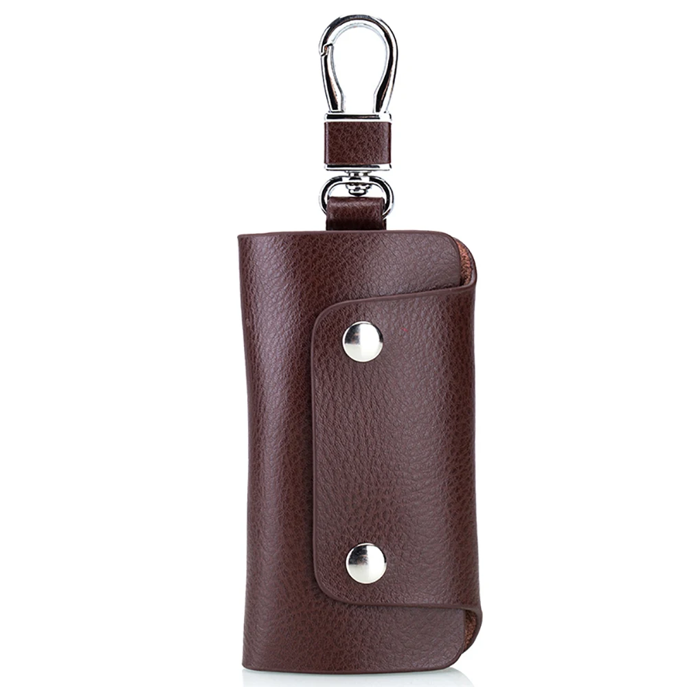 

Key Case Genuine Leather Women Key Chain Covers Men Vintage Hasp Key Wallet Case Bag Housekeeper Holder Keys Organizer Pouch New