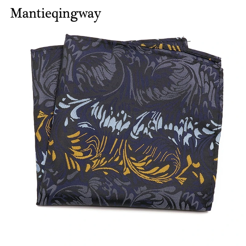 Mantieqingway Пейсли платок для мужской костюм полиэстер цветочный плед Для мужчин модные Карманный площадь грудь Полотенца карман Полотенца Hanky