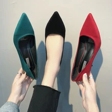 Shoes Women OL Office Lady Shoes Faux Suede High Heels Woman Shoes Pointed Toe Dress Shoes Basic Pumps Women Boat zapatos mujer prova perfetto elegant office lady shoes faux suede women pumps pointed toe thin high heel dress shoes basic pumps zapatos mujer