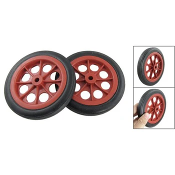 

WSFS Hot Sale 2 Pcs Replaceable Shopping Basket Cart 4.4" Wheels Red Black