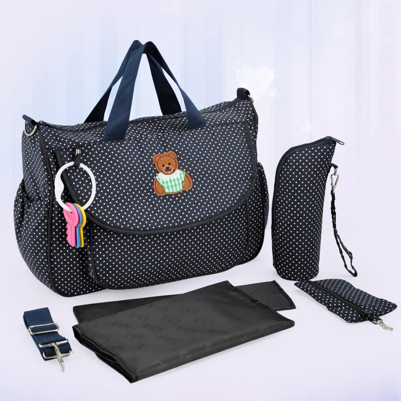 Водонепроницаемая нейлоновая сумка для мам с цветочным рисунком|nappy bags|nappy bag