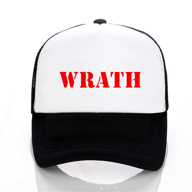 

Limited WRATH Natural Selection Logo Print cap Summer Mesh Baseball cap WRATH Men Women adjustable snapback hat bone