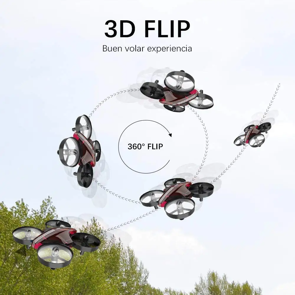 Мини Дрон RC Квадрокоптер Безголовый режим 3D флип парящий гоночный микро пульт