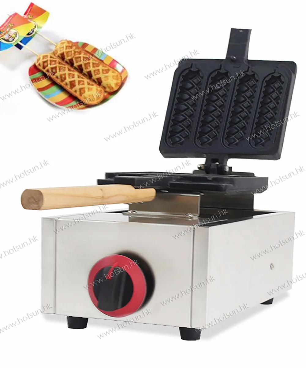Commercial Non-stick 4pcs LPG Gas Lolly Waffle Dog Stick Iron Baker Maker Machine Commercial Non-stick 4pcs LPG Gas Lolly Waffle Dog Stick Iron Baker Maker Machine