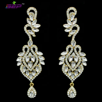

Fashion Tear Drop Dangle Earrings For Wedding Bridesmaid Crystals Rhinestone Wedding Jewelry Accessories Gift 123845