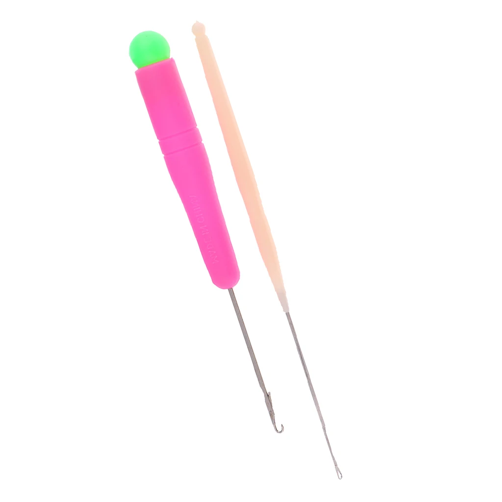 2pcs//Set Crochet Latch Hook Weaving Needles for Hair Micro Braid Dread Lock