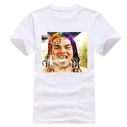 6ix9ine Мода Рэппер печатных футболки для мужчин лето короткий рукав 2019 повседневное Лидер продаж уличная одежда, футболки xxxtentacion