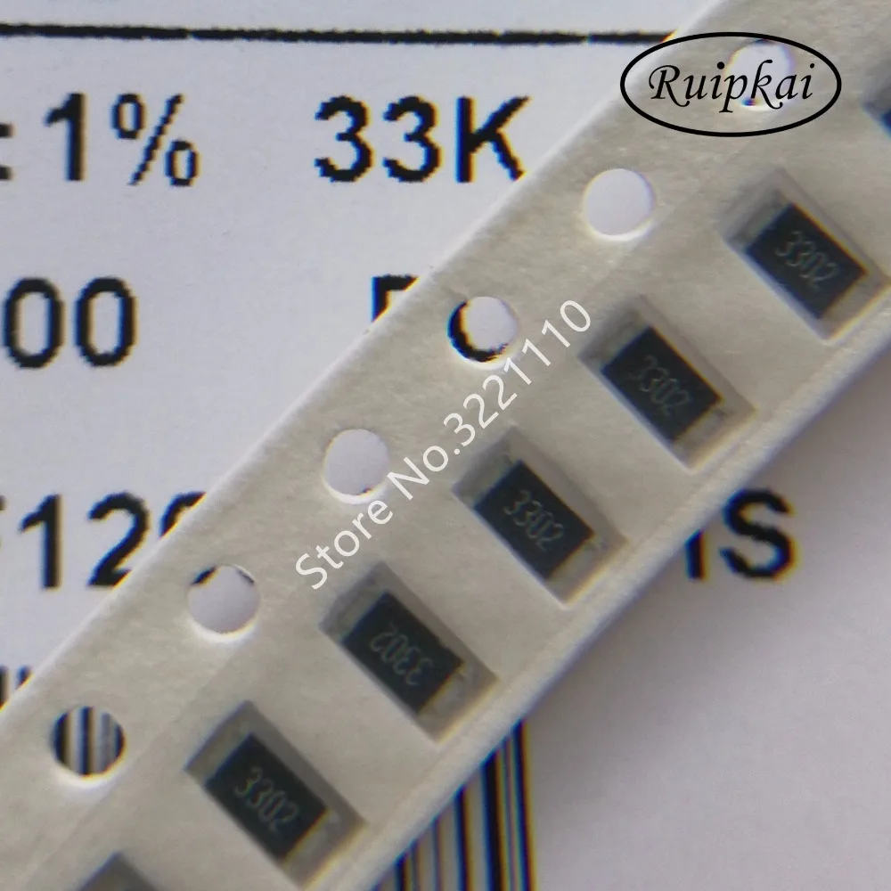 200PCS 3216 33K ohm Marking 3302 Thick film general purpose chip