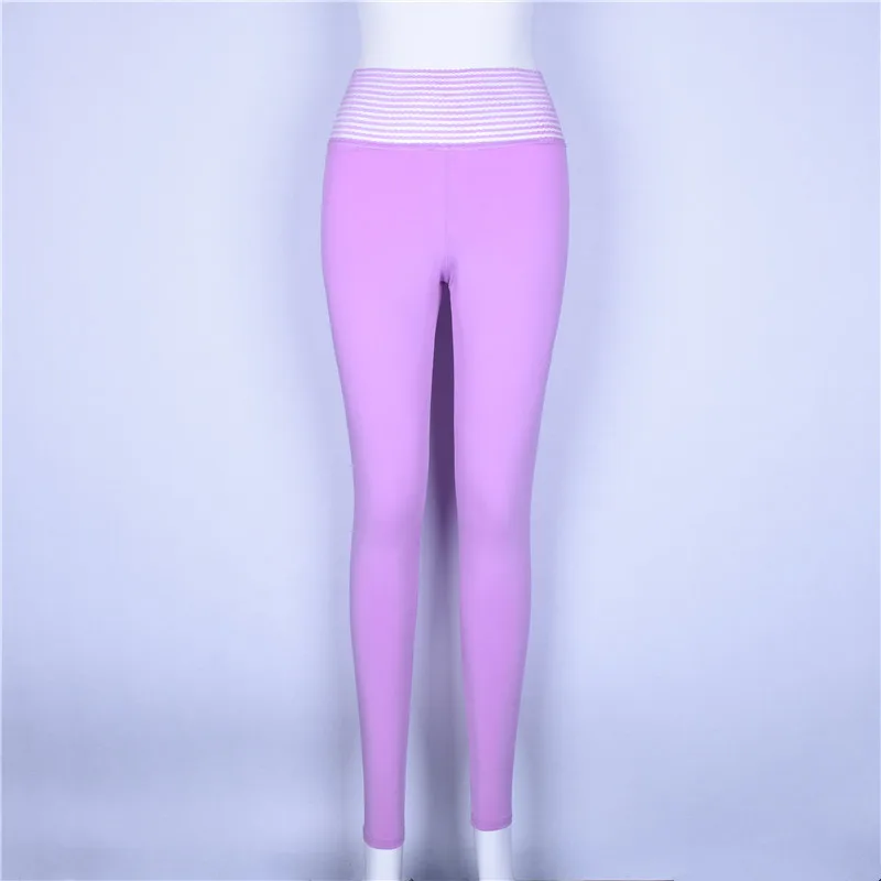 CHRLEISURE, женская одежда для фитнеса, одноцветные леггинсы с высокой талией для тренировок, женские леггинсы с эффектом пуш-ап, 2 вида цветов - Цвет: Pink