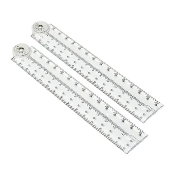 

2Pcs Clear Transparent Plastic Acrylic Folding Straight Rulers 30Cm Drawing Student Children Stationery School Supplies Gift