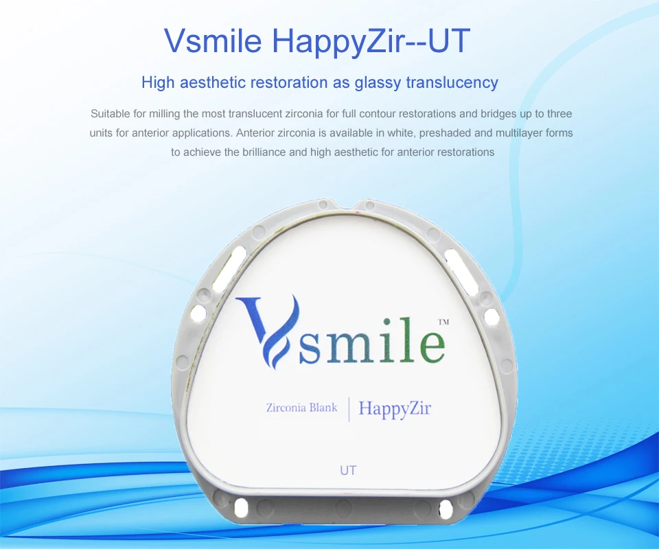 

Material Dental Crown UT zirconia for Amann Girrbach system