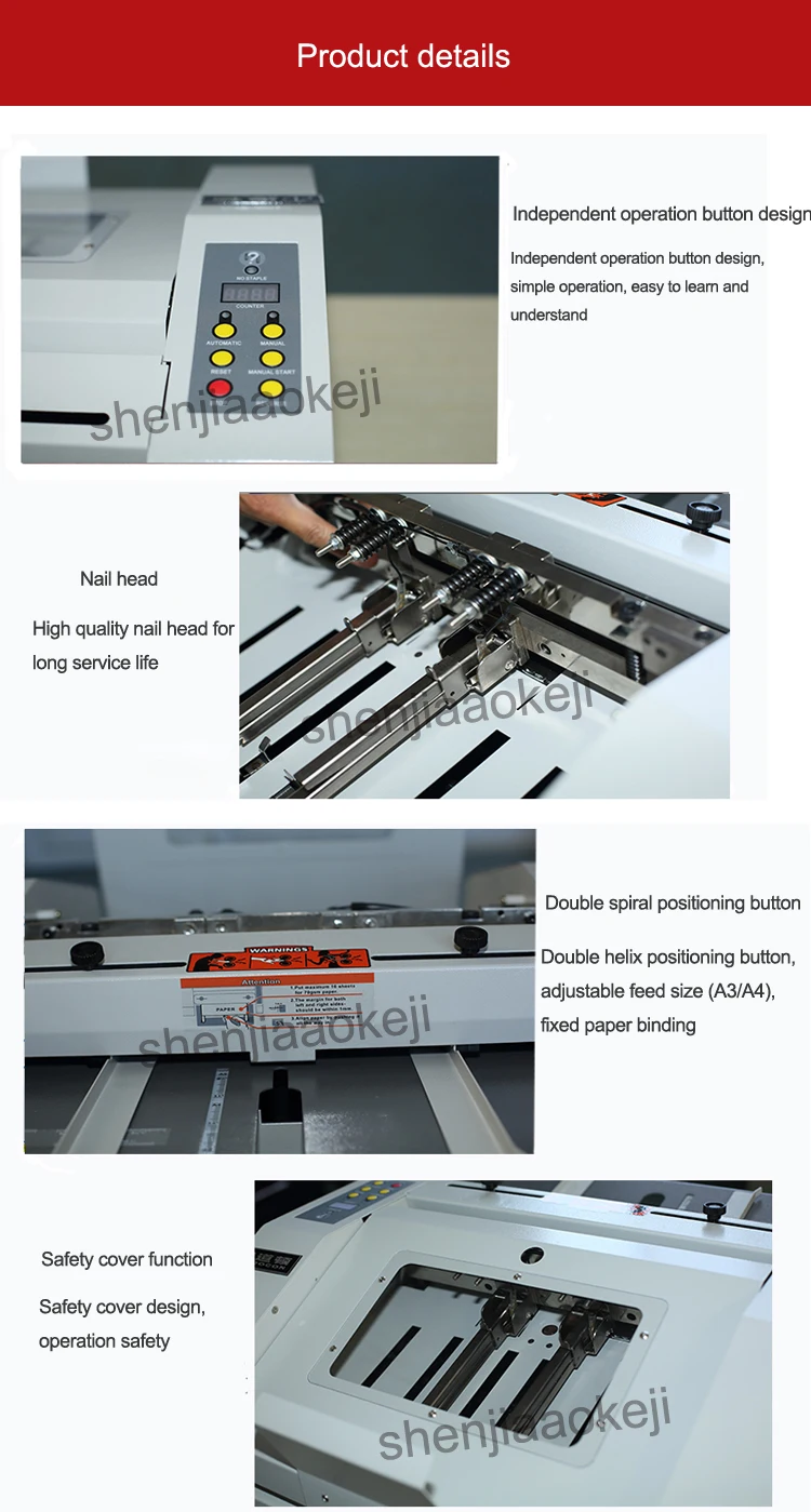 220 V/110 V электрическая складная машина буклет скобы и складные брошюры делая машину полностью автоматическая связывающая машина степлер