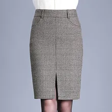 ACRMRAC Женская юбка, тонкая, осенняя и зимняя, высокая талия, юбка в сетку, Смешанная, до середины икры, прямая юбка для женщин