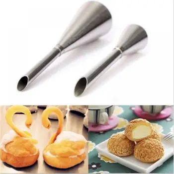 

1Pcs High Quality Cream Icing Piping Nozzle Tip Stainless Steel Long Puff Nozzle Tip Set Decorating Tool Pastry Decor