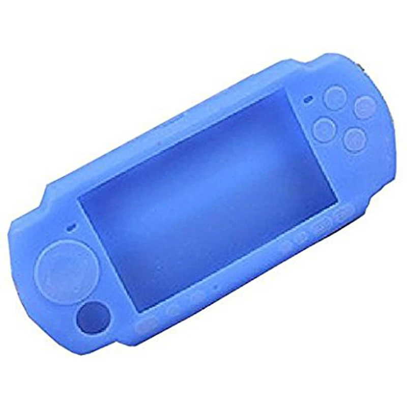Мягкий силиконовый чехол для sony psp 2000/3000, защитный резиновый чехол для psp 2000/3000, аксессуары для игровой консоли - Цвет: Синий