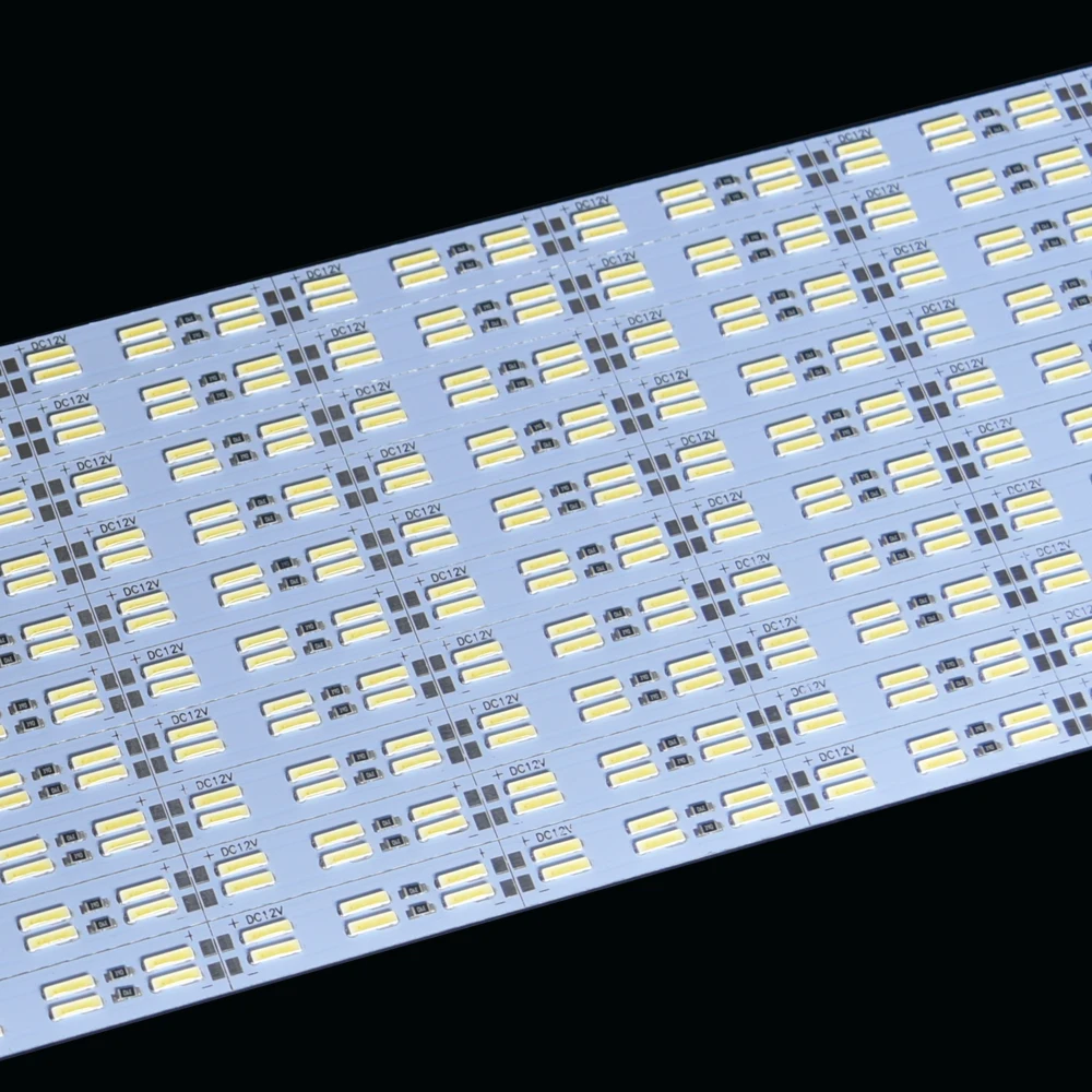 Супер яркий 120 светодиодов/м SMD8520 12 В 24 Вт Алюминиевый двухрядный светодиодный жесткий светильник в упаковке из 10 штук 0,5 м