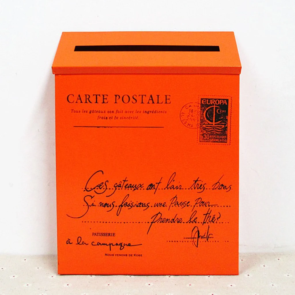 Вилла настенный почтовый ящик журнал держатель коробка-домашний офис б/у ворота Висячие Deocr - Цвет: Orange