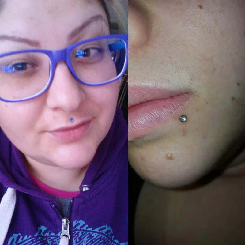 1/3 Pz Sfere E Punte In Acciaio Inox Labret Monroe Labbro Guancia Tragus Cartilagine Helix Orecchino Anello Monili Penetranti Del Corpo 16G - Foto 5