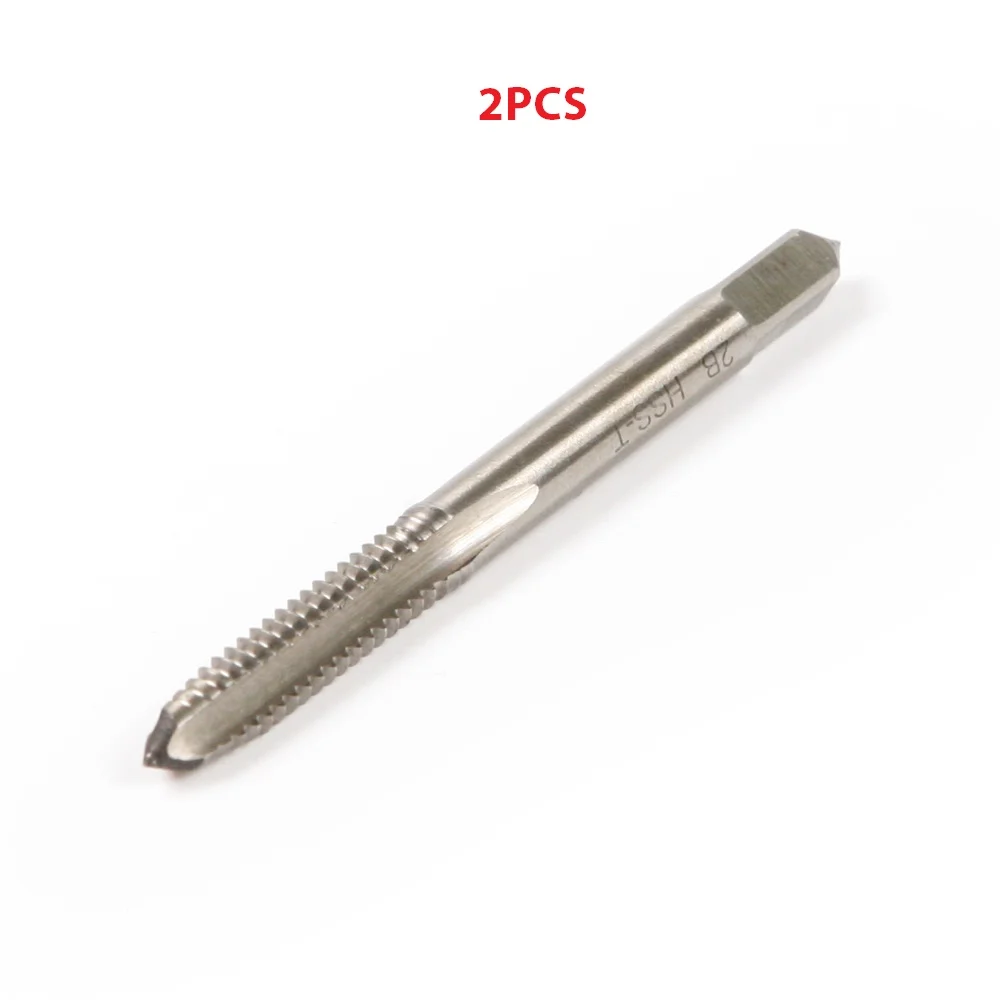 New 2Pcs/Lot HSS Machine Screw Thread Plug Tap Straight Flute Tapping 1