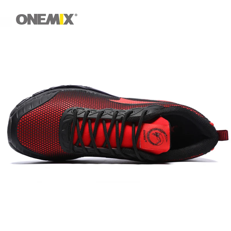 ONEMIX/Мужские дышащие кроссовки; zapatillas hombre; уличная Мужская обувь; оранжевая обувь для бега; прогулочные спортивные кроссовки для спортзала